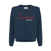 Cortina Apres Ski Crewneck Sweater MC2 Saint Barth , Blue , Heren