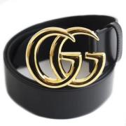 Pre-owned Leather belts Gucci Vintage , Black , Dames