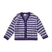 Mohair Knit Oversize Cardigan in Viola Bonsai , Purple , Dames