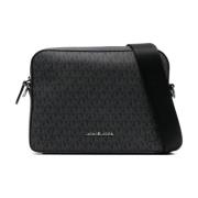 Zwarte Dual Crossbody Tas Michael Kors , Black , Heren