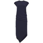 Blauwe Spiraal Maxi Jurk in Viscose Proenza Schouler , Blue , Dames