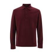 Katoen en Kasjmier Polo Shirt Corneliani , Red , Heren