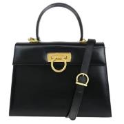 Pre-owned Leather handbags Salvatore Ferragamo Pre-owned , Black , Dam...