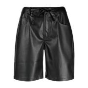 Zwarte Faux Leren Casual Shorts Proenza Schouler , Black , Dames