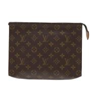 Pre-owned Canvas clutches Louis Vuitton Vintage , Brown , Dames