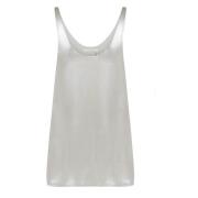 Zijden Tanktop in 100% Zijde Stof Chloé , Gray , Dames