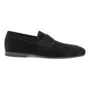 Heren suède Carlo instapper Santoni , Black , Heren