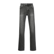 Zwarte Straight Jeans van Katoen Ksubi , Black , Heren