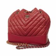 Pre-owned Leather chanel-bags Chanel Vintage , Red , Dames