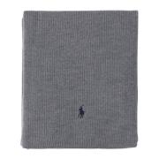 Geborduurde Logo Wollen Sjaal Polo Ralph Lauren , Gray , Heren