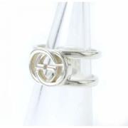 Pre-owned Metal rings Gucci Vintage , Gray , Dames