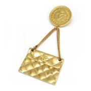 Pre-owned Metal brooches Chanel Vintage , Yellow , Dames