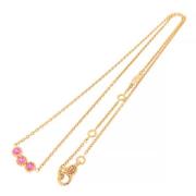 Pre-owned Metal necklaces Dior Vintage , Pink , Dames