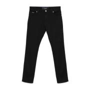 Blauwe Denim Casual Jeans Billionaire , Black , Heren