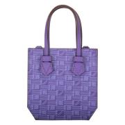 Korrelig leren schoudertas met logo Moreau Paris , Purple , Dames