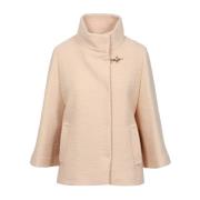 Geometrische Wollen Jas Beige Fay , Beige , Dames