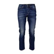 Italiaanse Slim Fit Denim Jeans Mauro Grifoni , Blue , Heren