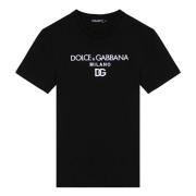 Korte mouwen ronde hals T-shirt Dolce & Gabbana , Black , Heren