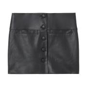 Zwarte Faux Leren Mini Rok Proenza Schouler , Black , Dames