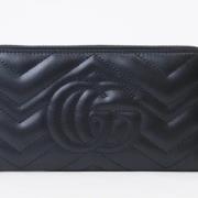 Pre-owned Leather wallets Gucci Vintage , Black , Dames