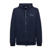 Blauwe Rits Hoodie Aw24 Emporio Armani EA7 , Blue , Heren