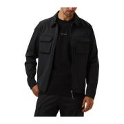 Heren Regular Fit Overshirt Pure Path , Black , Heren