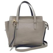 Pre-owned Leather handbags Salvatore Ferragamo Pre-owned , Gray , Dame...