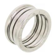 Pre-owned Metal rings Bvlgari Vintage , White , Dames