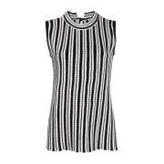 Elegante Witte Katoenen Vest Jil Sander , Black , Dames