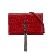 Pre-owned Leather shoulder-bags Yves Saint Laurent Vintage , Red , Dam...