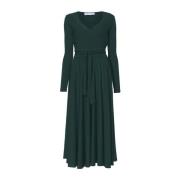 Groene Maxi Wrap Jurk in Matte Crepe Proenza Schouler , Green , Dames