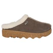 Taupe Suède Pantoffels Rohde , Beige , Dames