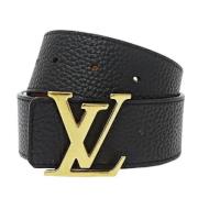 Pre-owned Leather belts Louis Vuitton Vintage , Black , Heren