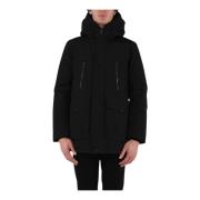 Arctic Parka met Verborgen Dubbele Rits Woolrich , Black , Heren