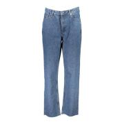 Klassieke Straight Denim Jeans Blauw Tommy Hilfiger , Blue , Dames