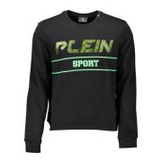 Zwarte Sweatshirt met Print en Lange Mouwen Plein Sport , Black , Here...