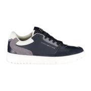 Blauwe Sportieve Veterschoenen met Contrastdetails en Logoprint Tommy ...