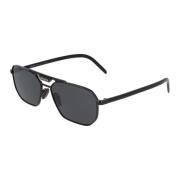 Moderne Metalen Pilotenzonnebril Prada , Black , Unisex