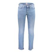 Slim Fit Denim Jeans Blauw Geborduurd Tommy Hilfiger , Blue , Heren