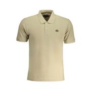 Beige Katoenen Poloshirt met Borduurwerk La Martina , Beige , Heren