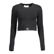 Zwarte dames longsleeve top Calvin Klein , Black , Dames