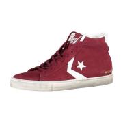 Rode Sportieve Veterschoenen met Contrasterende Zool Converse , Red , ...