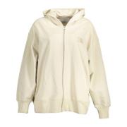 Beige Hoodie met Rits voor Vrouwen Calvin Klein , Beige , Dames