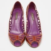 Pre-owned Leather heels Louis Vuitton Vintage , Brown , Dames