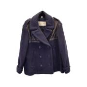 Pre-owned Wool outerwear Burberry Vintage , Blue , Dames