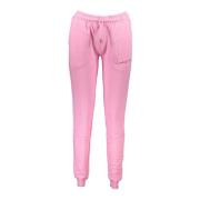 Sportieve Roze Damesbroek met Borduursel Cavalli Class , Pink , Dames