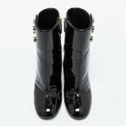 Pre-owned Leather boots Gucci Vintage , Black , Dames