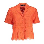 Oranje Korte Mouw Shirt Vrouwen Desigual , Orange , Dames