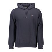 Blauwe hoodie met logo Napapijri , Black , Heren