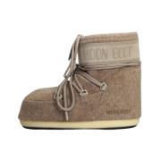 Lage Vilt Icoon Laarzen Slip-On Stijl Moon Boot , Beige , Dames